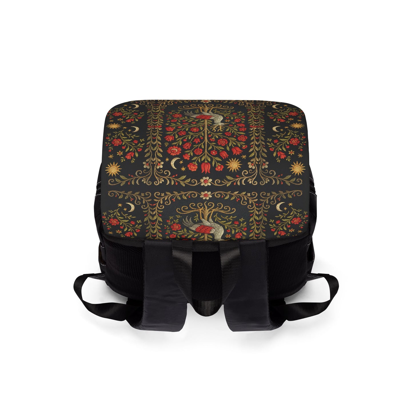 final Életfa Bohemian Floral Backpack, Stylish Shoulder Bag, Casual Daypack, Trendy Travel Backpack, Unique Gift for Nature Lovers