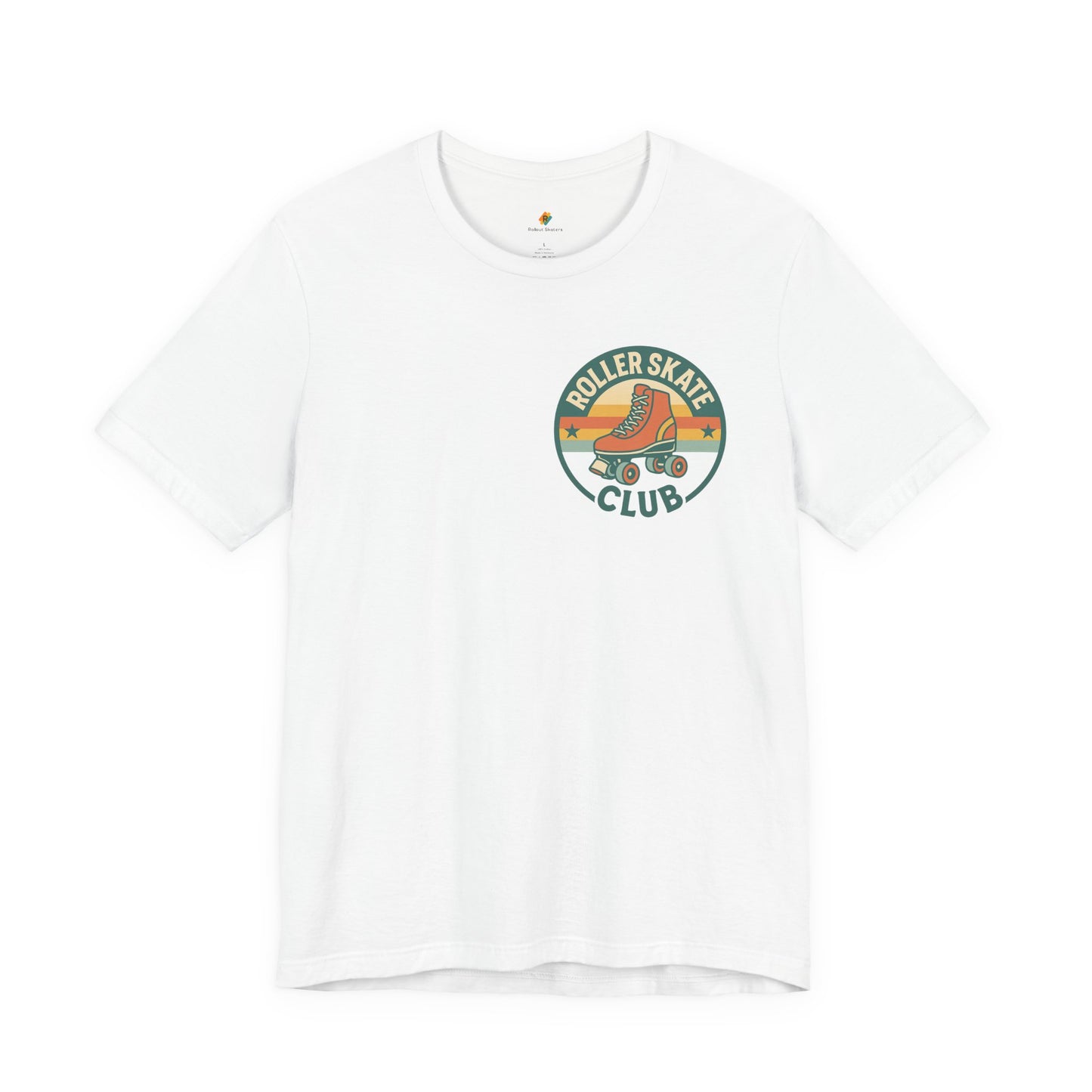 Retro Roller Skate Club Logo - Unisex 100% Cotton T-shirt