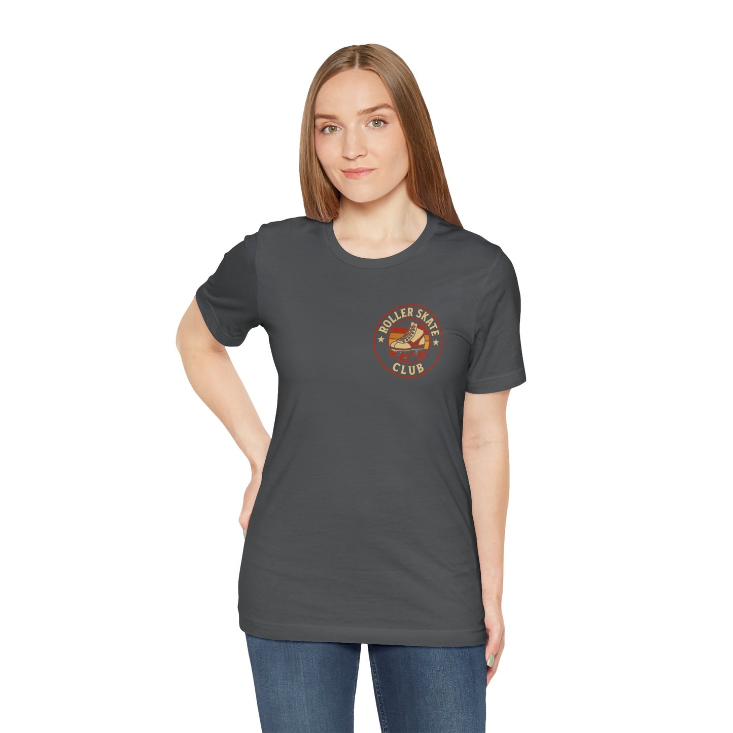 Roller Skate Club Logo - Unisex 100% Cotton T-shirt