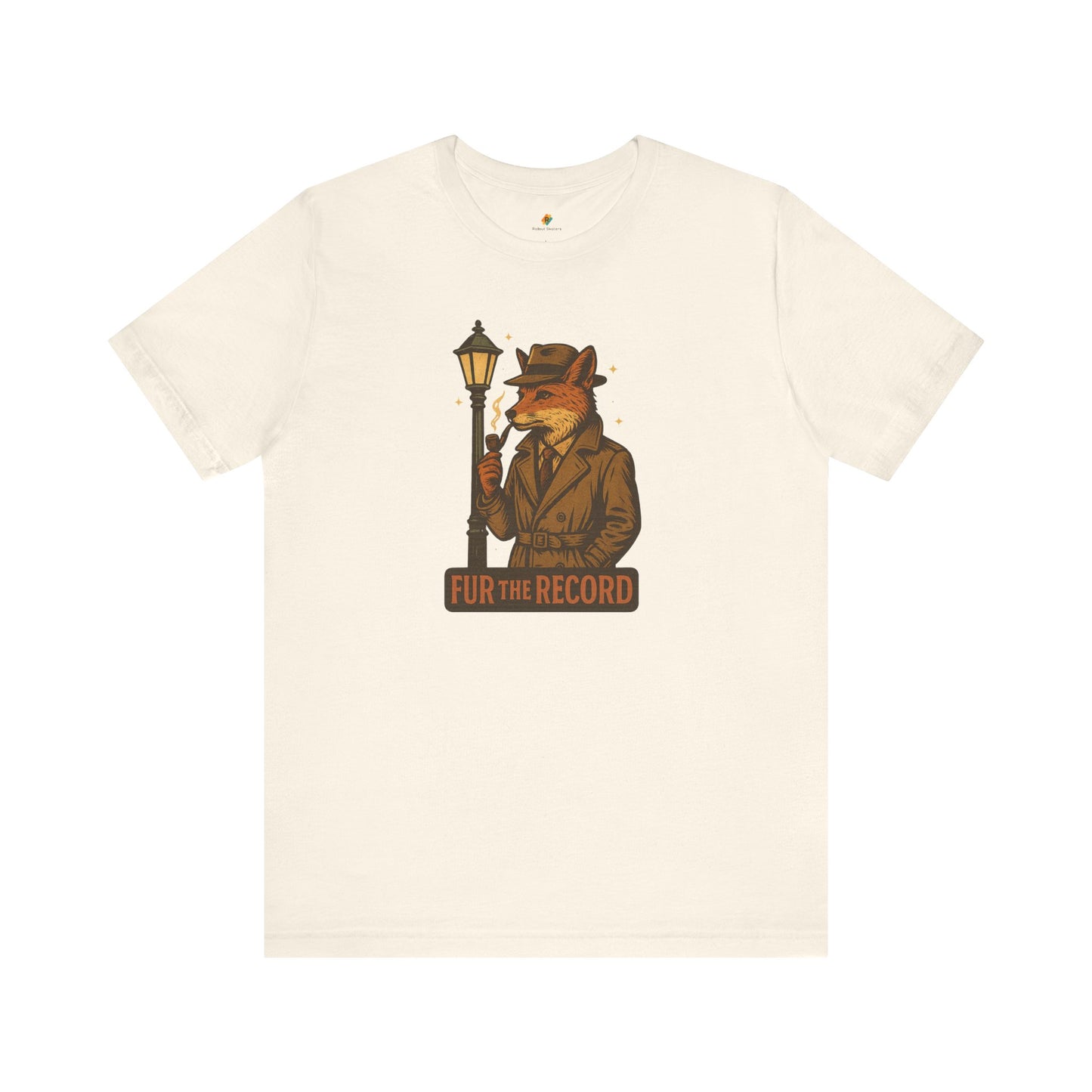 Fur the Record - Old School Retro Detective Fox - Unisex 100% Cotton T-shirt