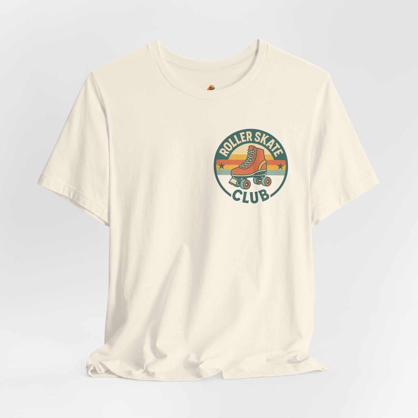 Retro Roller Skate Club Logo - Unisex 100% Cotton T-shirt