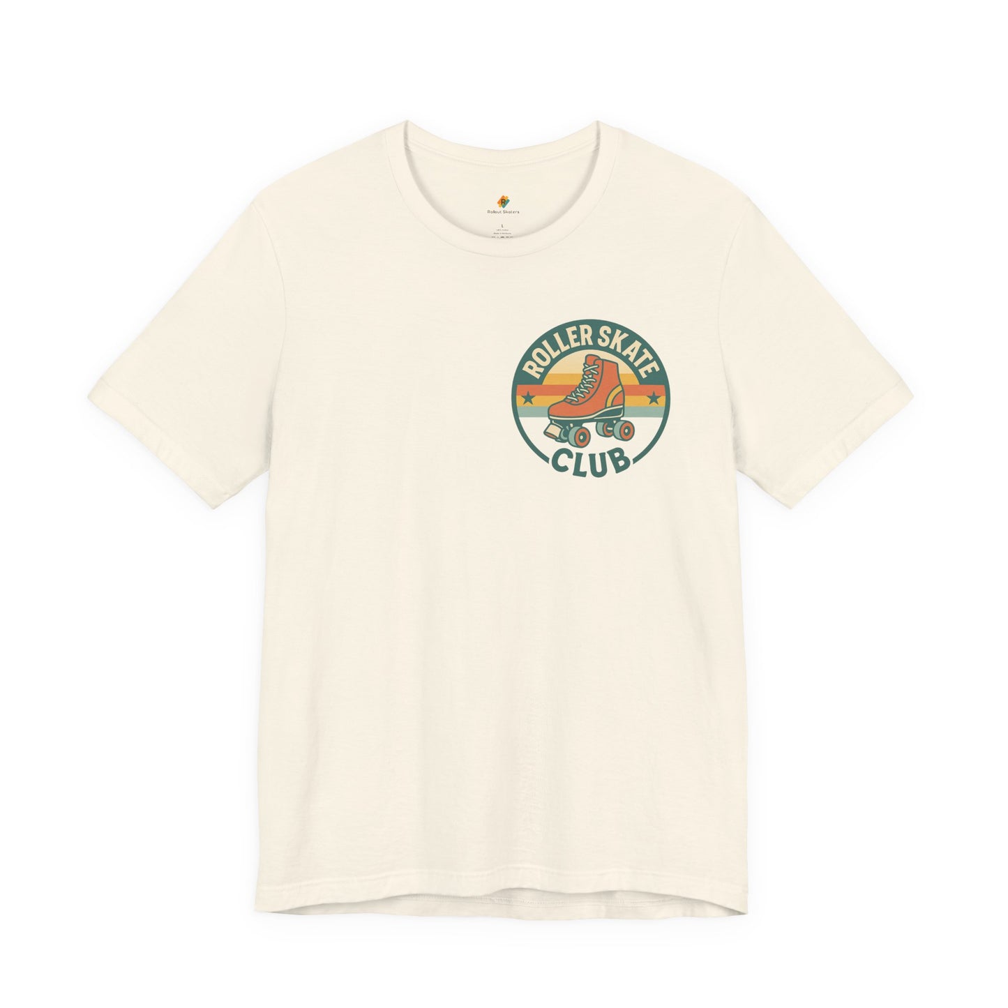 Retro Roller Skate Club Logo - Unisex 100% Cotton T-shirt