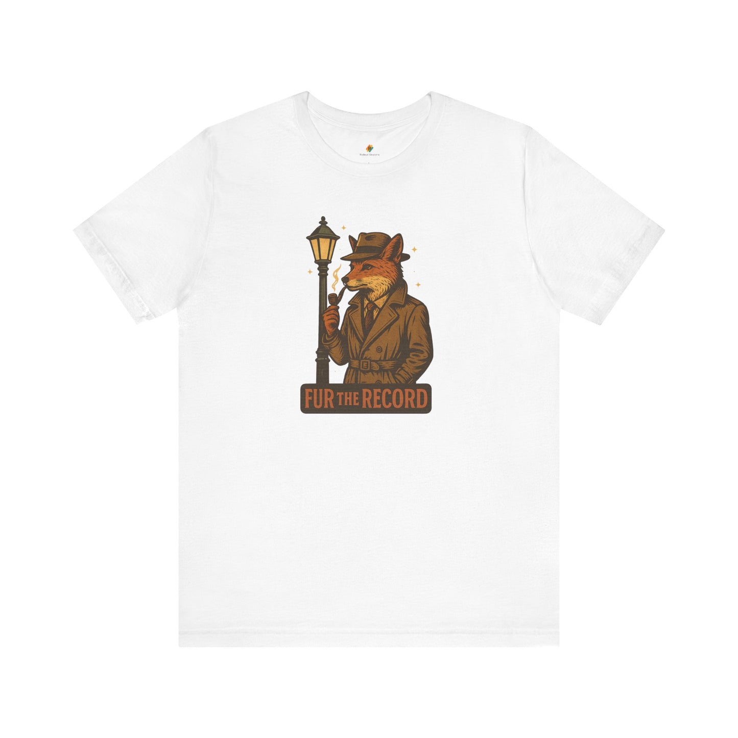 Fur the Record - Old School Retro Detective Fox - Unisex 100% Cotton T-shirt