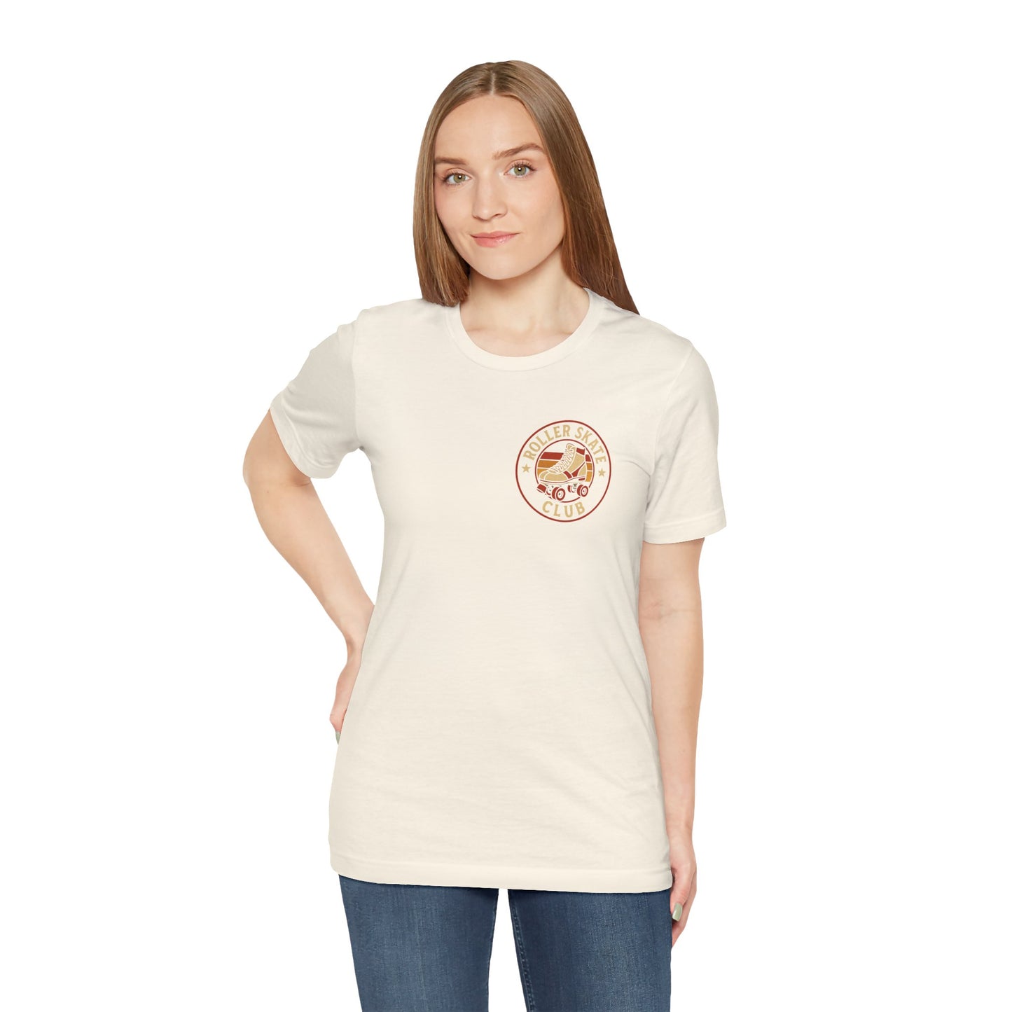 Roller Skate Club Logo - Unisex 100% Cotton T-shirt