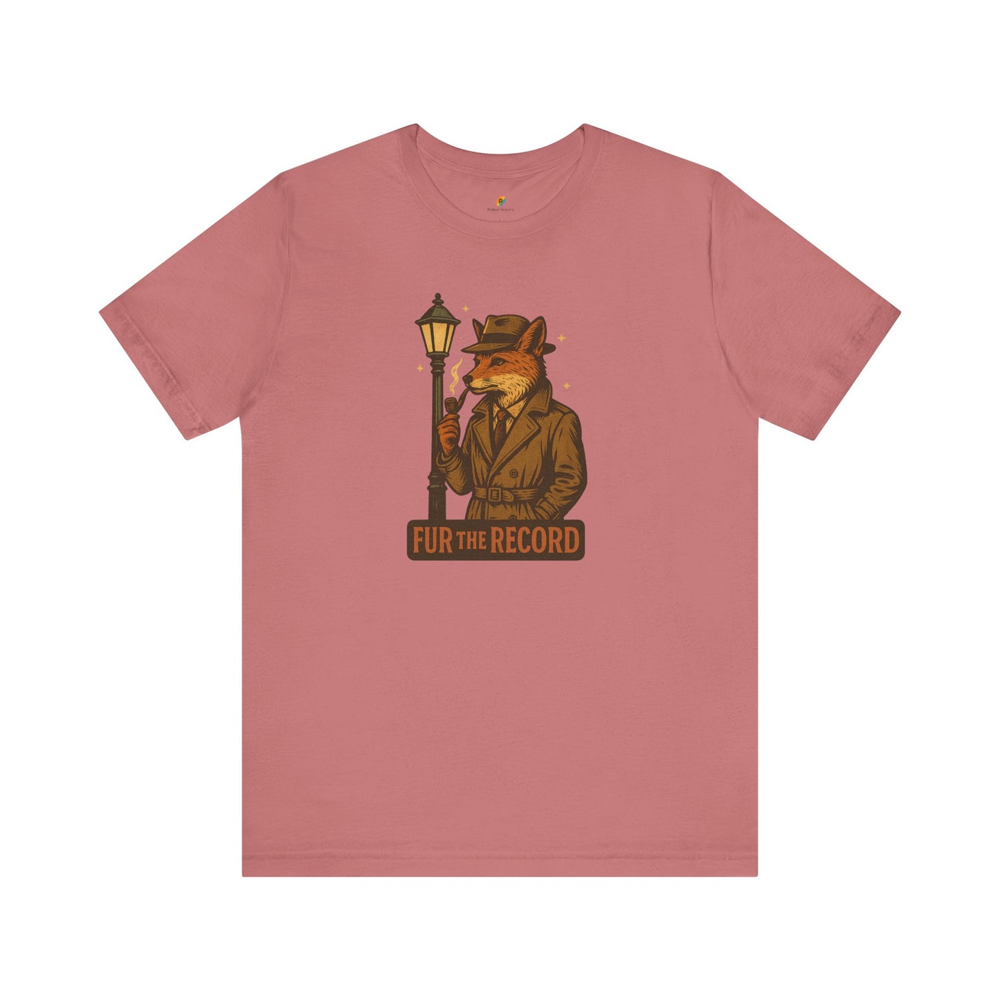 Fur the Record - Old School Retro Detective Fox - Unisex 100% Cotton T-shirt