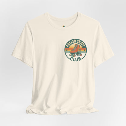 Retro Roller Skate Club Logo - Unisex 100% Cotton T-shirt