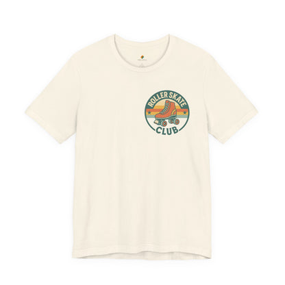 Retro Roller Skate Club Logo - Unisex 100% Cotton T-shirt