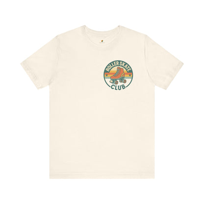 Retro Roller Skate Club Logo - Unisex 100% Cotton T-shirt